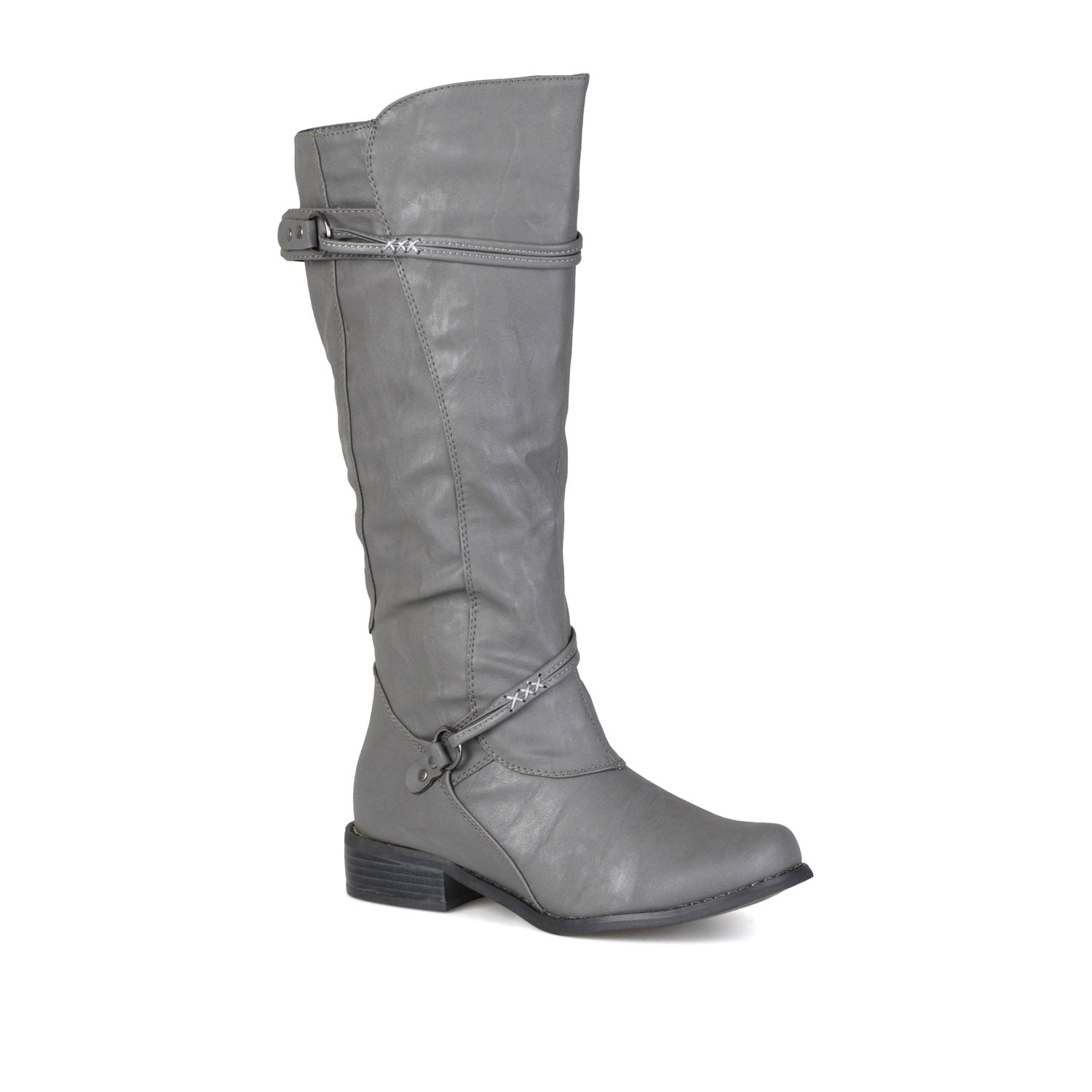 HARLEY RIDING BOOTS IN X-WIDE CALF - Grey PU