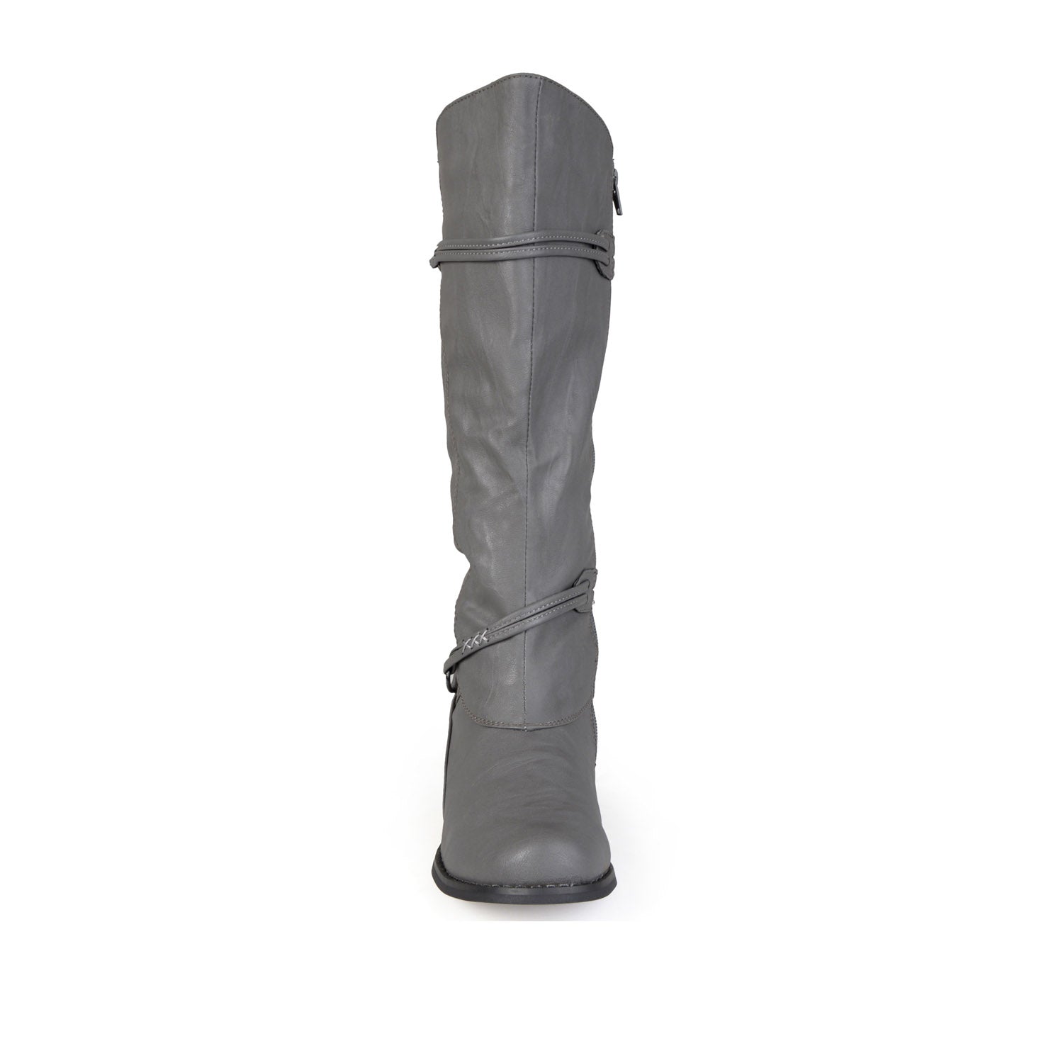HARLEY RIDING BOOTS IN WIDE CALF - Grey PU