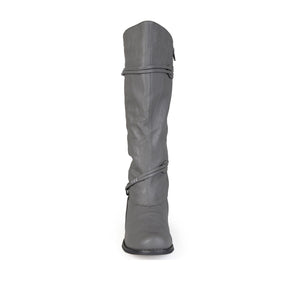 HARLEY RIDING BOOTS IN X-WIDE CALF - Grey PU