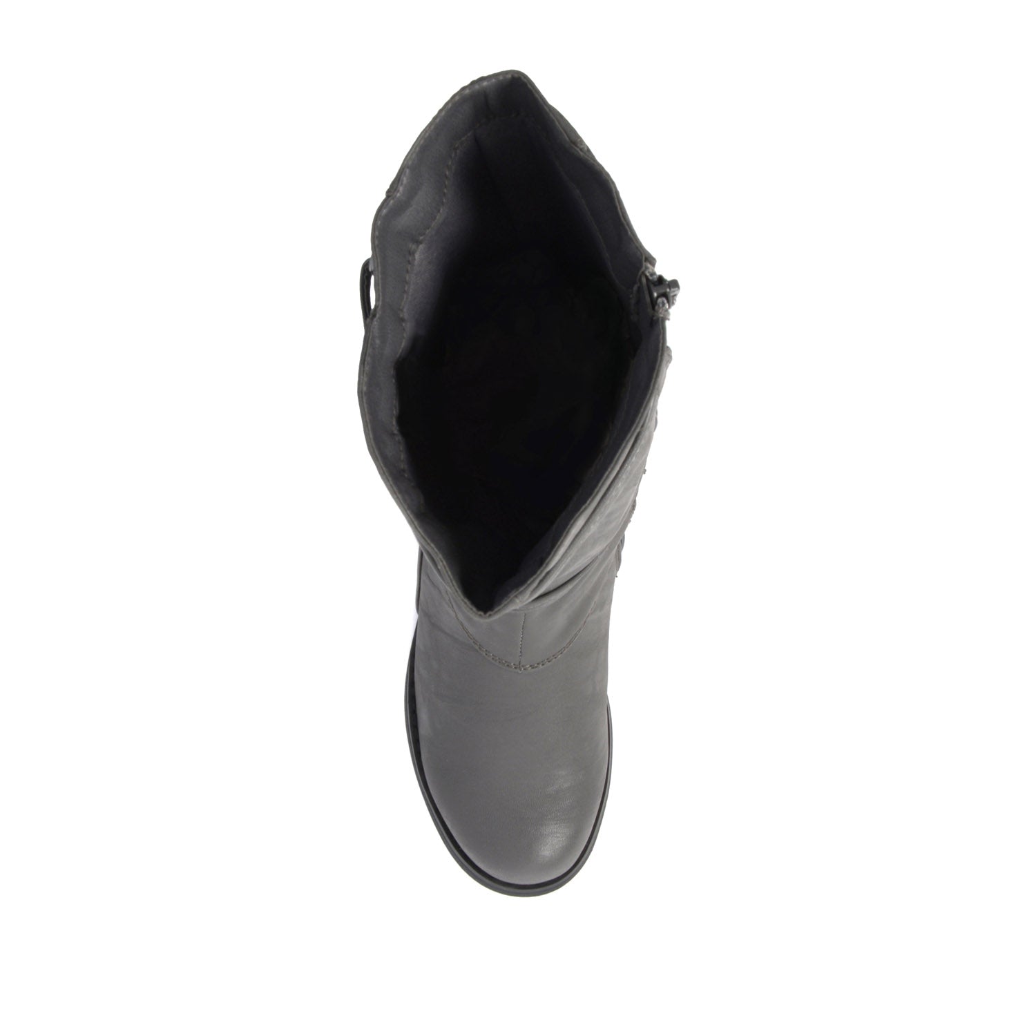 HARLEY RIDING BOOTS IN WIDE CALF - Grey PU