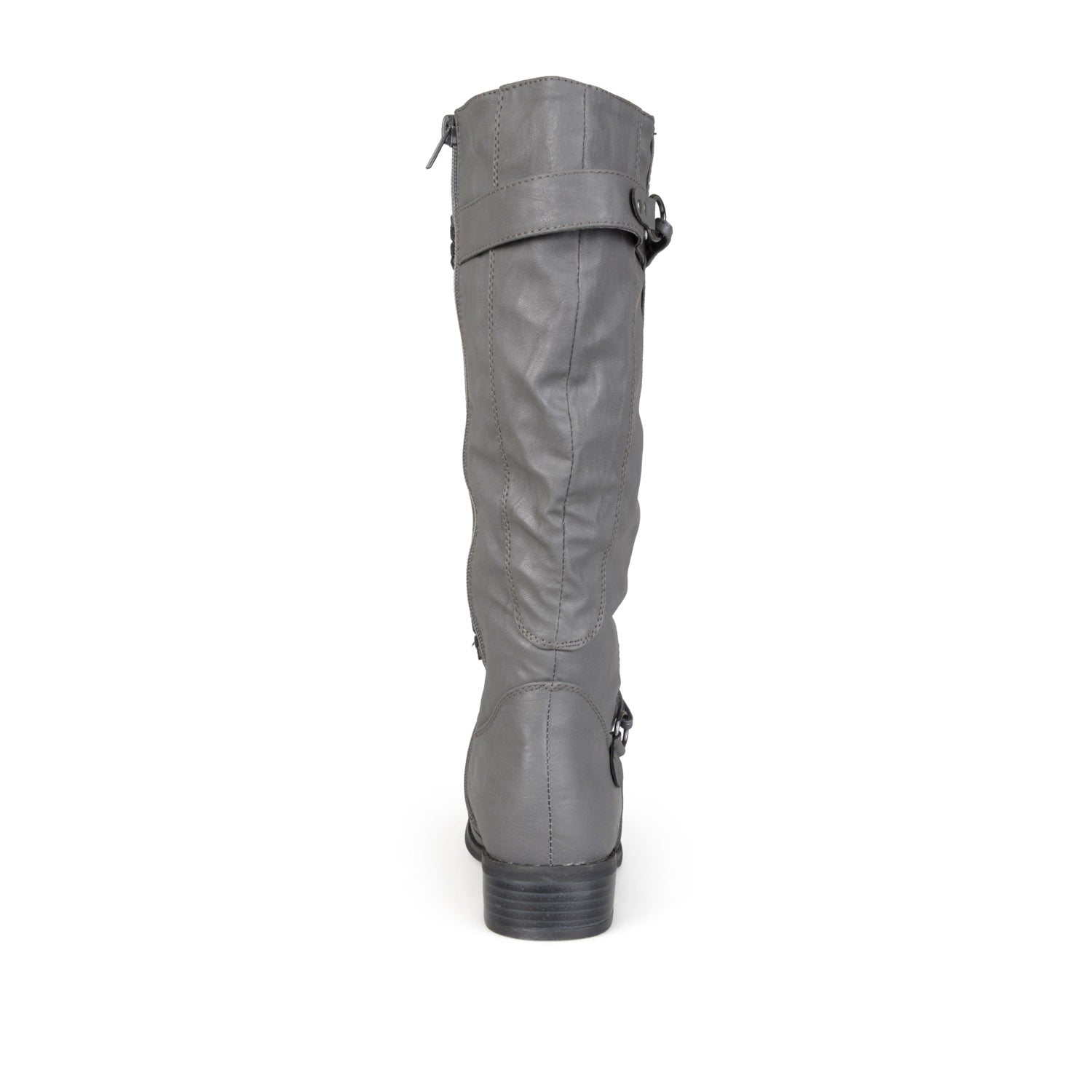 HARLEY RIDING BOOTS IN WIDE CALF - Grey PU