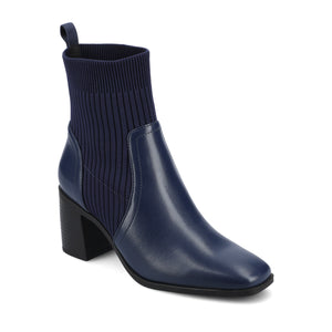 HARLOWE CHELSEA BOOTIES IN WIDE - Navy