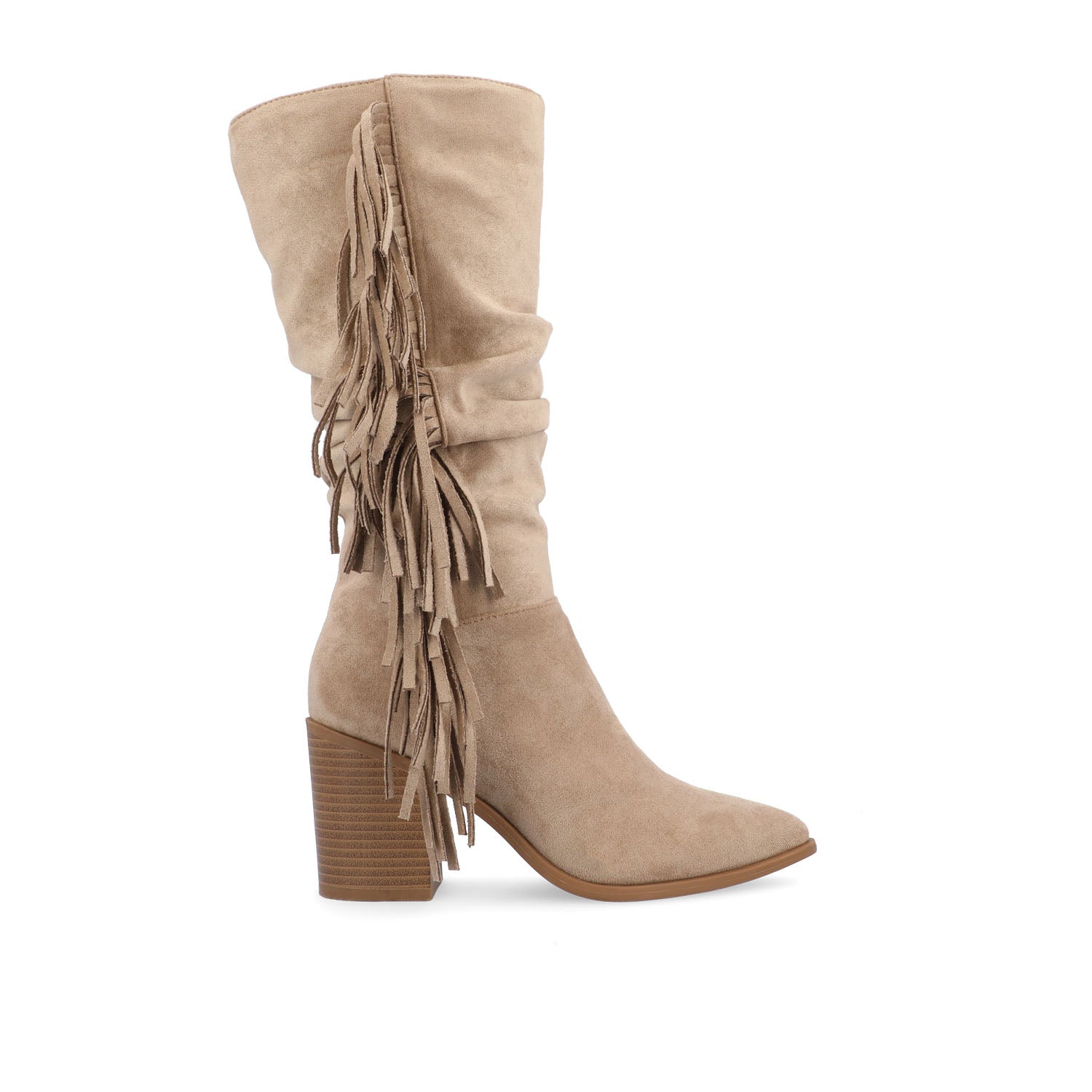 HARTLY FRINGED BOOT IN FAUX SUEDE