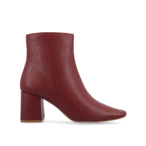 HAYLINN VEGAN LEATHER BOOTIES IN WIDE - Brick PU