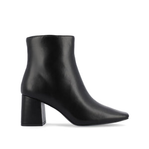 HAYLINN SQUARE TOE BOOTIES IN VEGAN LEATHER - Black