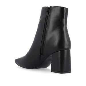 HAYLINN VEGAN LEATHER BOOTIES IN WIDE - Black