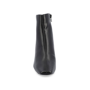 HAYLINN VEGAN LEATHER BOOTIES IN WIDE - Black