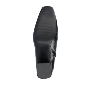 HAYLINN VEGAN LEATHER BOOTIES IN WIDE - Black