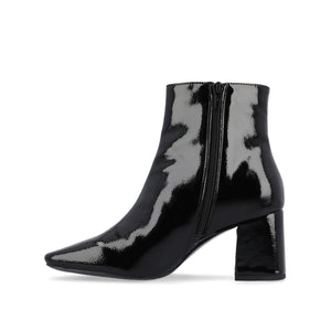 HAYLINN SQUARE TOE BOOTIES - Black Patent