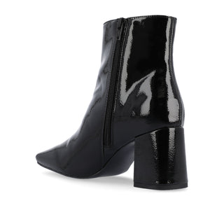 HAYLINN SQUARE TOE BOOTIES IN PATENT