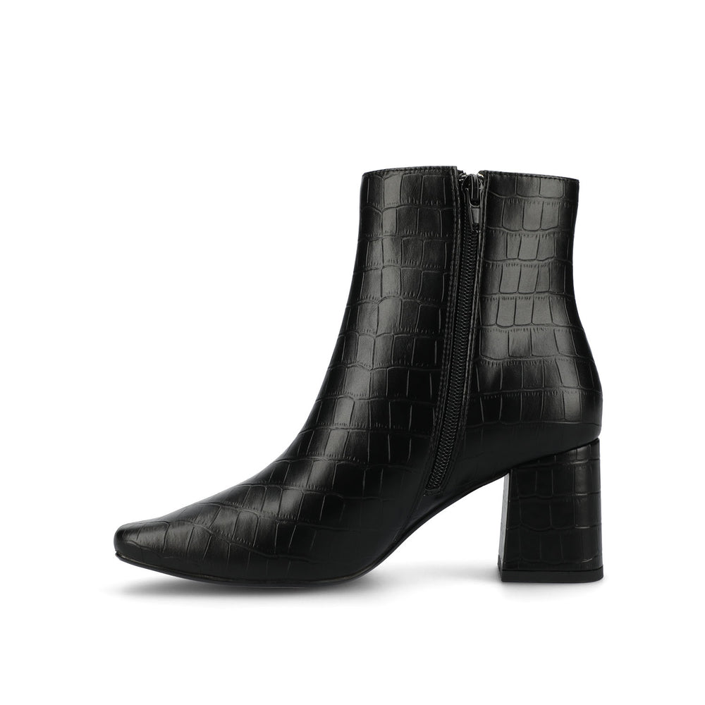 HAYLINN SQUARE TOE BOOTIES IN PATENT