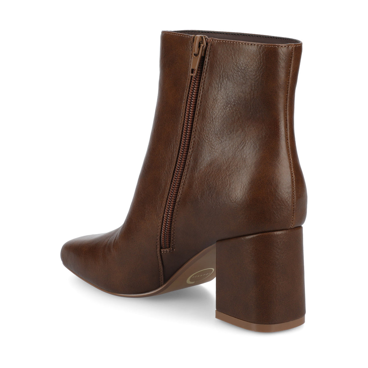 HAYLINN VEGAN LEATHER BOOTIES IN WIDE - Chocolate