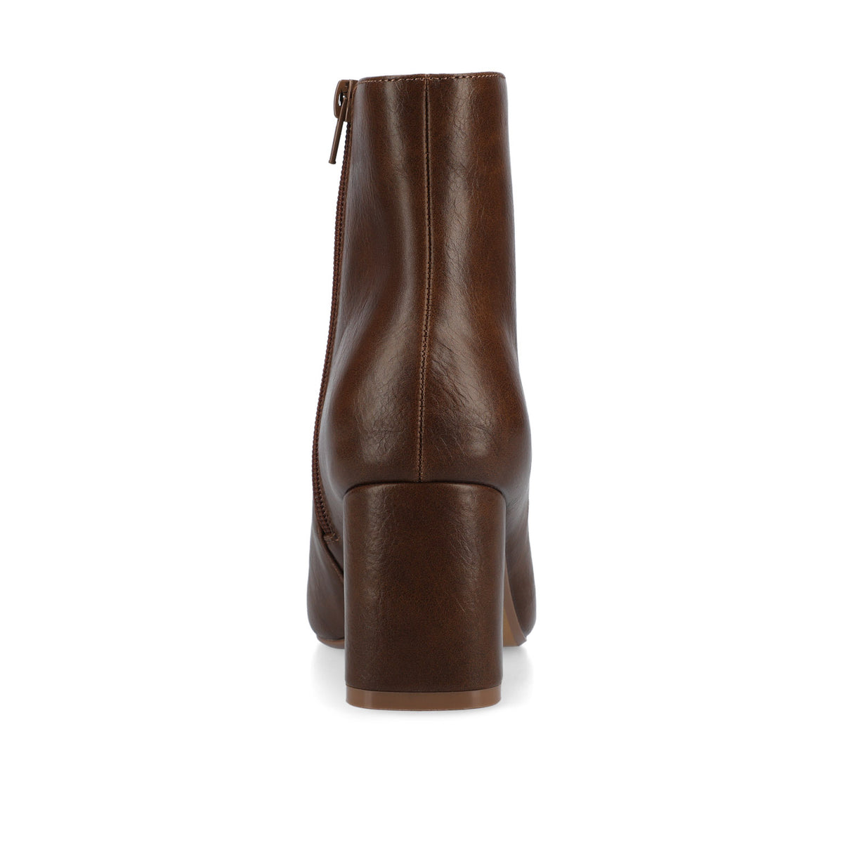 HAYLINN VEGAN LEATHER BOOTIES IN WIDE - Chocolate