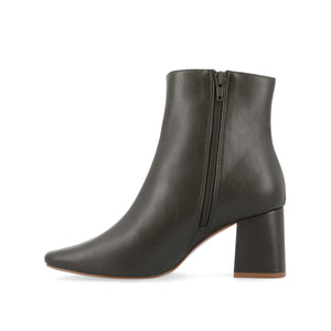 HAYLINN SQUARE TOE BOOTIES IN VEGAN LEATHER - Green PU