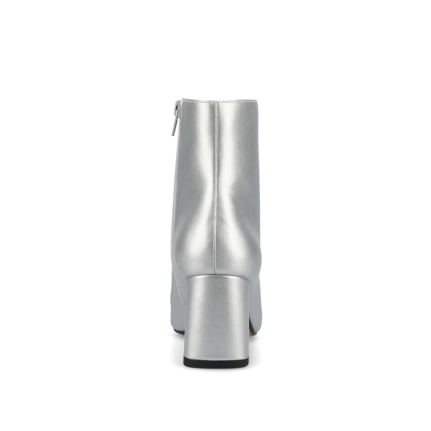 HAYLINN SQUARE TOE BOOTIES IN VEGAN LEATHER - Silver PU