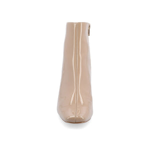 HAYLINN SQUARE TOE BOOTIES - Nude Patent