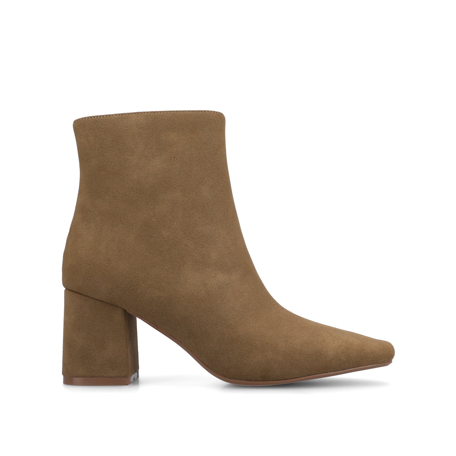 HAYLINN SQUARE TOE BOOTIES - Taupe Suede