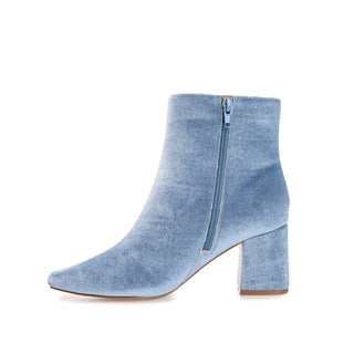 HAZARA SQUARE TOE BOOTIES IN VELVET