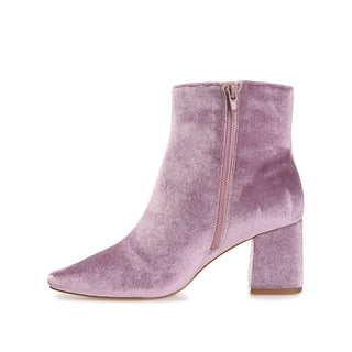 HAZARA SQUARE TOE BOOTIES IN VELVET