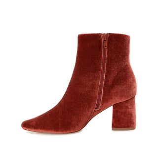 HAZARA SQUARE TOE BOOTIES IN VELVET