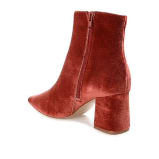 HAZARA SQUARE TOE BOOTIES IN VELVET