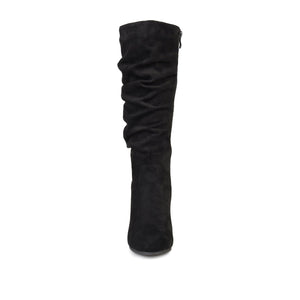 HAZE KNEE HIGH BOOTS IN FAUX SUEDE - Black