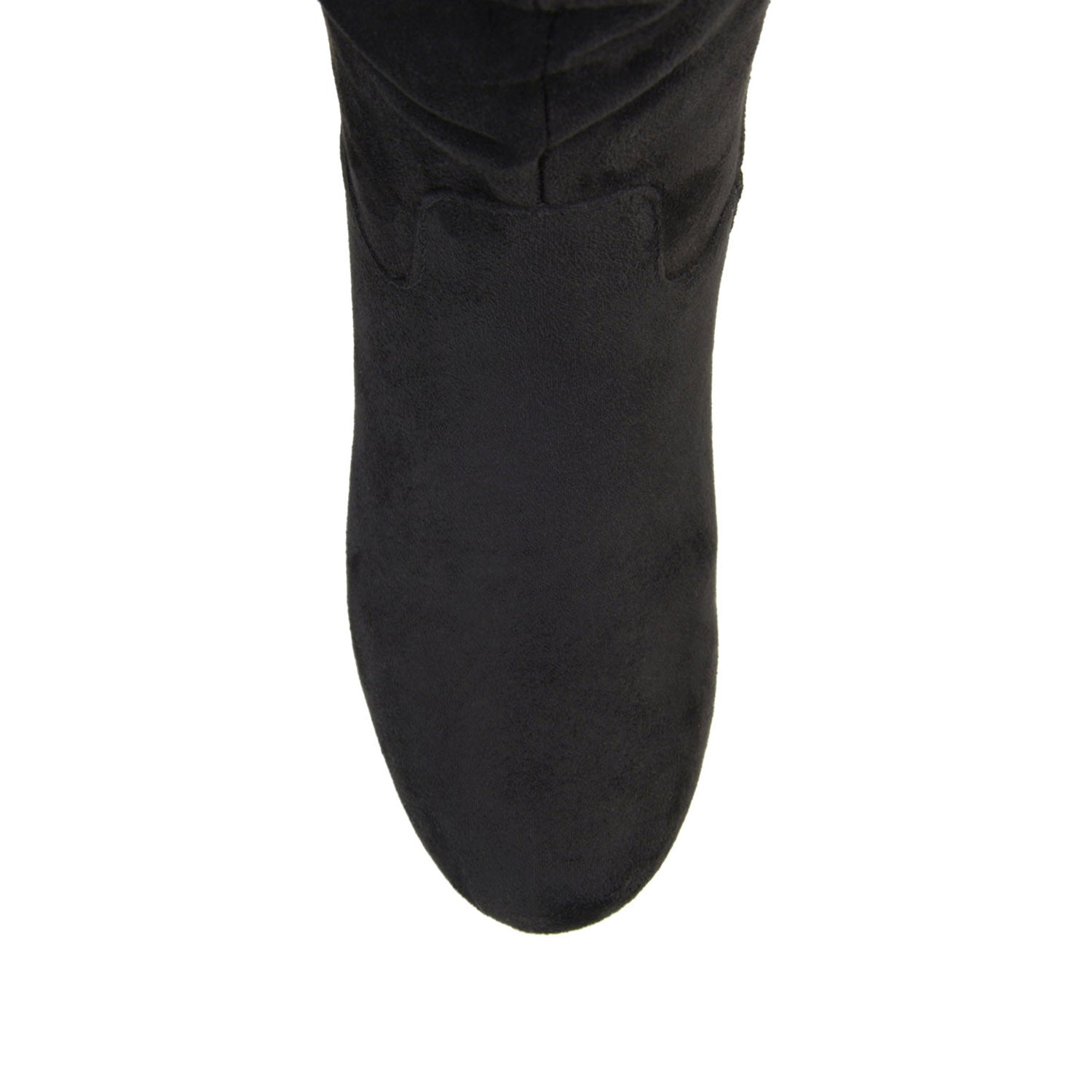 HAZE KNEE HIGH BOOTS IN FAUX SUEDE - Black