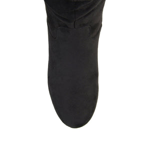 HAZE KNEE HIGH BOOTS IN FAUX SUEDE - Black