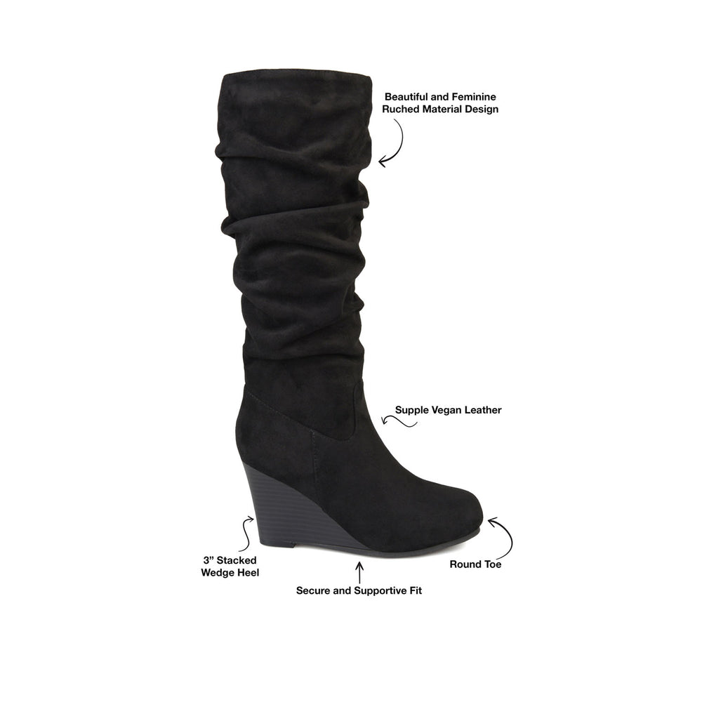 HAZE KNEE HIGH BOOTS IN FAUX SUEDE