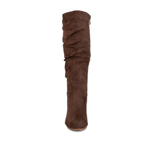 HAZE KNEE HIGH BOOTS IN FAUX SUEDE - Brown