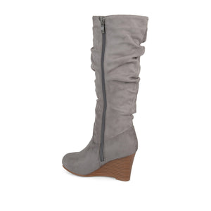 HAZE KNEE HIGH BOOTS IN FAUX SUEDE - Grey