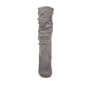 HAZE KNEE HIGH BOOTS IN FAUX SUEDE - Grey