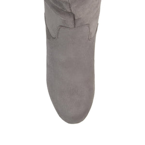 HAZE KNEE HIGH BOOTS IN FAUX SUEDE - Grey