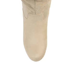 HAZE KNEE HIGH BOOTS IN FAUX SUEDE - Stone