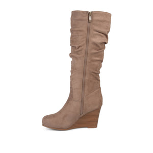 HAZE KNEE HIGH BOOTS IN FAUX SUEDE - Taupe