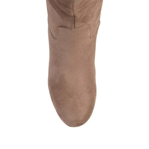 HAZE KNEE HIGH BOOTS IN FAUX SUEDE - Taupe