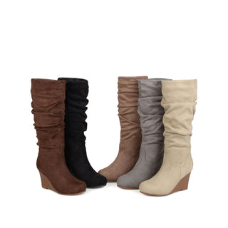 HAZE KNEE HIGH BOOTS IN FAUX SUEDE