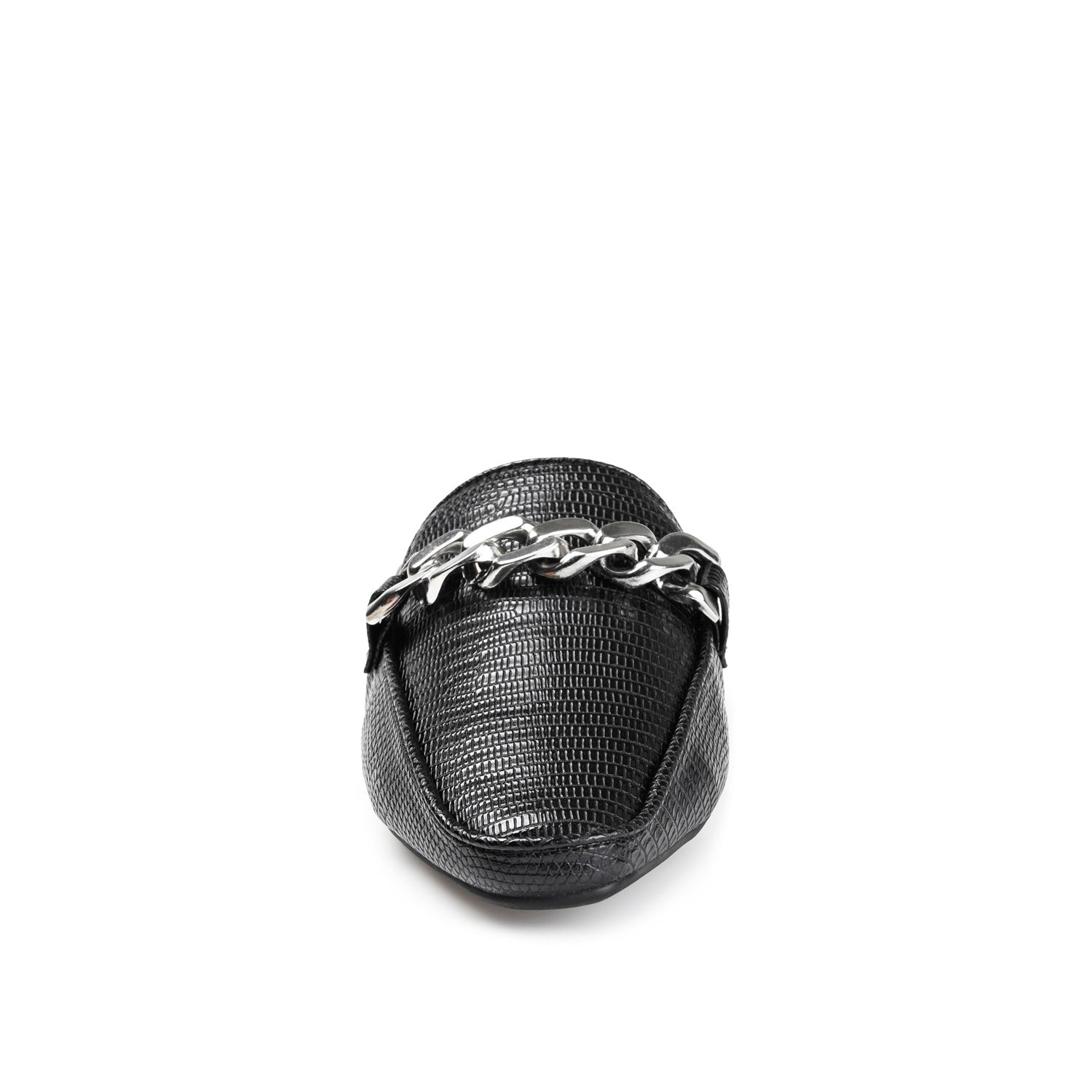HAZINA MULED LOAFER FLATS IN LIZARD