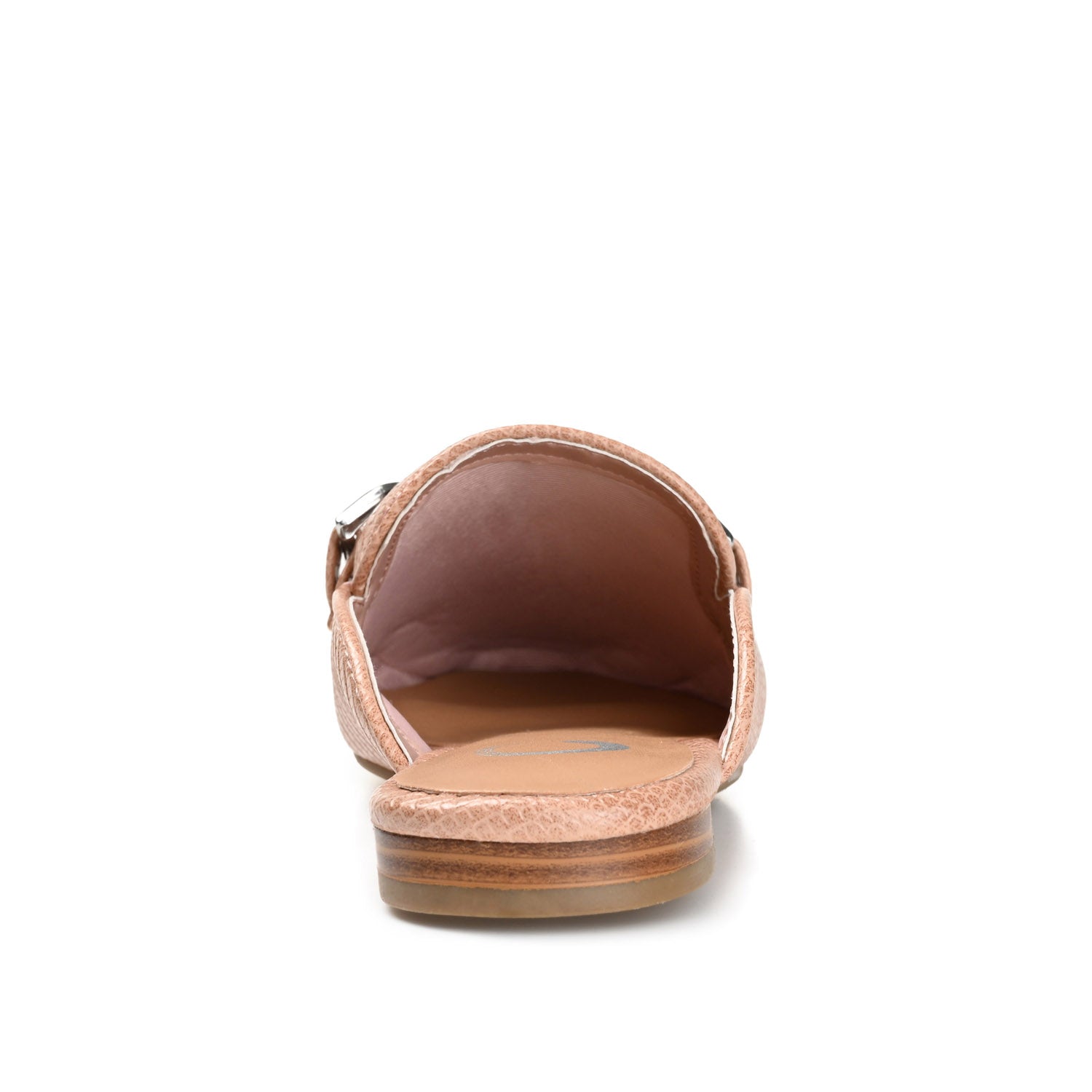 HAZINA MULED LOAFER FLATS IN LIZARD - Blush Lizard