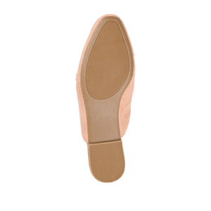 HAZINA MULED LOAFER FLATS IN LIZARD - Blush Lizard