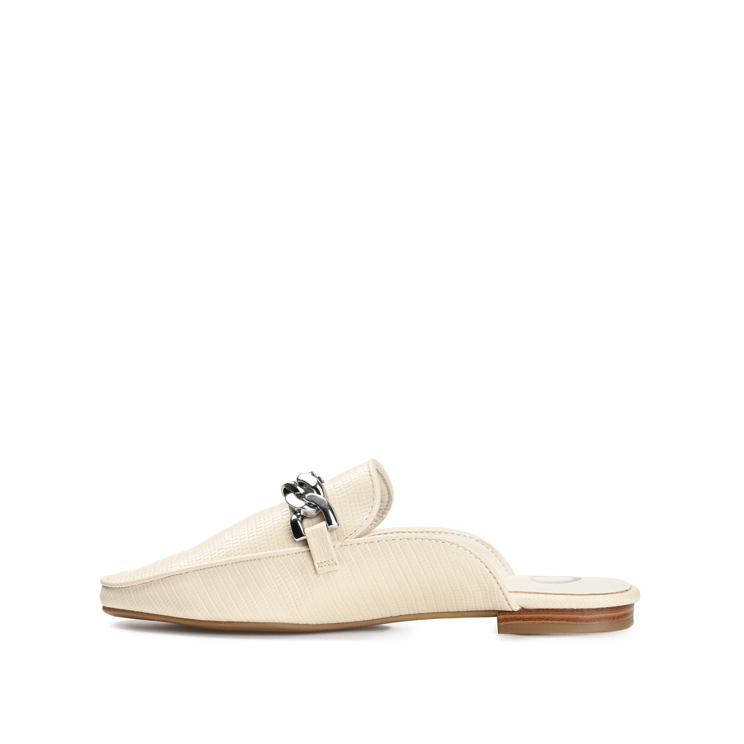 HAZINA MULED LOAFER FLATS IN LIZARD - Ivory Lizard