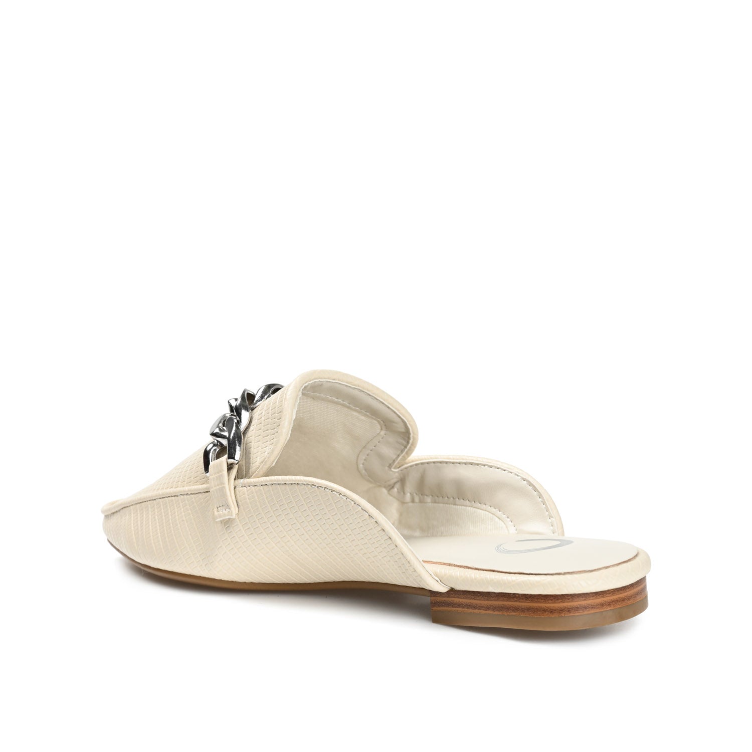 HAZINA MULED LOAFER FLATS IN LIZARD - Ivory Lizard