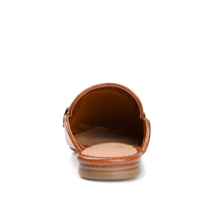 HAZINA MULED LOAFER FLATS IN LIZARD - Tan Lizard