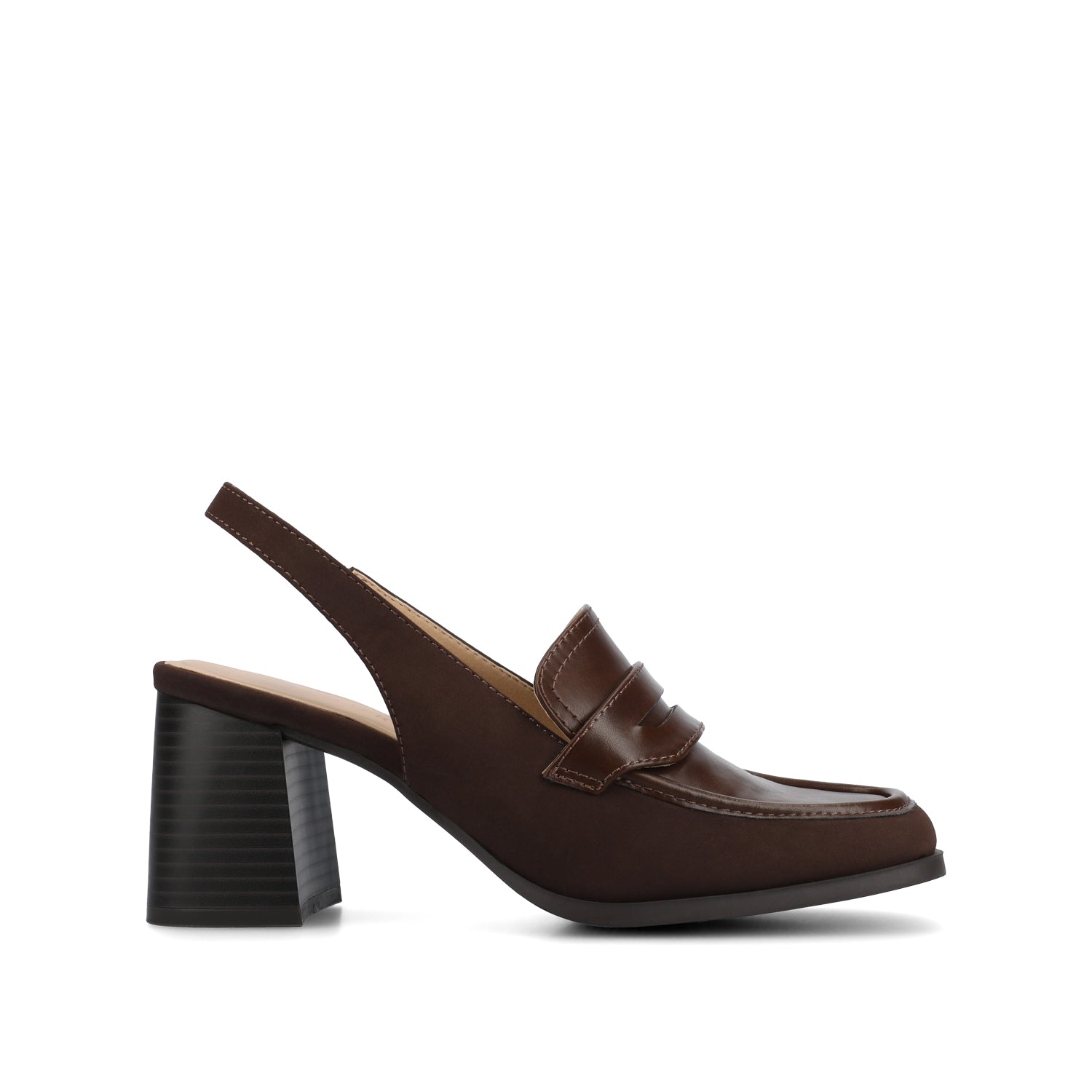 HENRIKA MOC TOE PUMPS - Chocolate