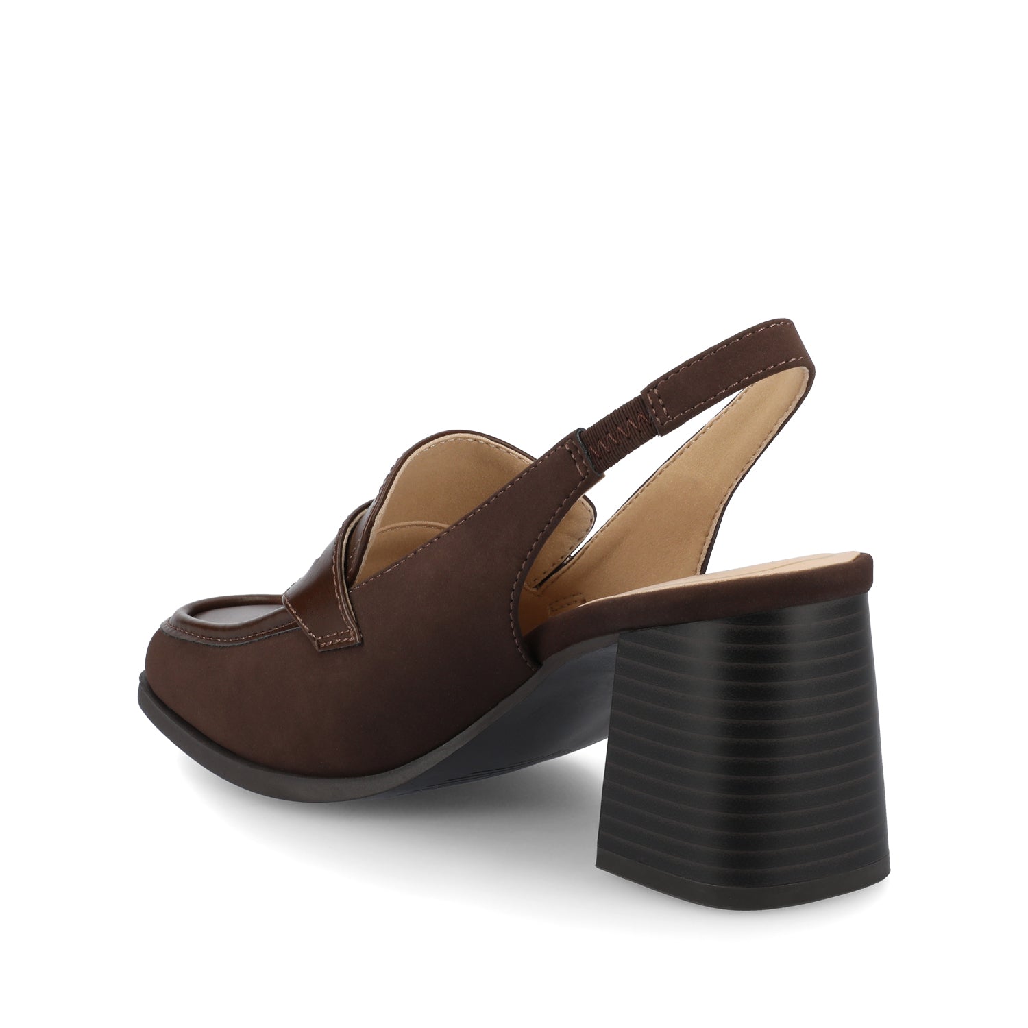 HENRIKA MOC TOE PUMPS - Chocolate