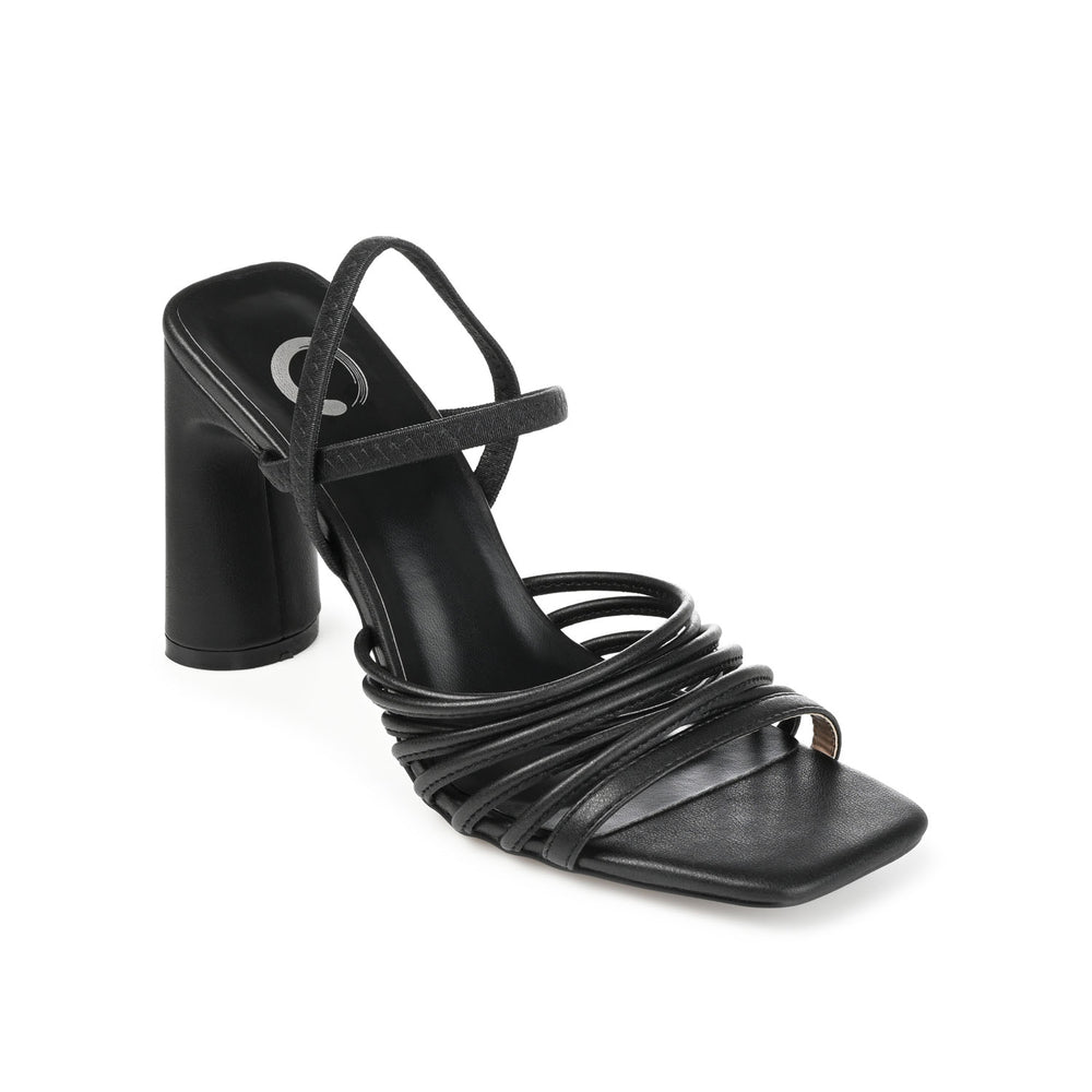 HERA STRAPPY HEELS IN FAUX LEATHER