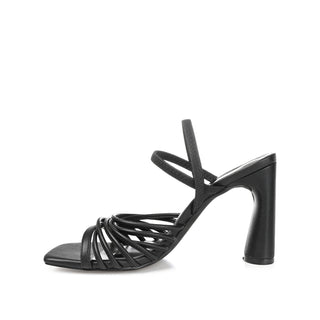 HERA STRAPPY HEELS IN FAUX LEATHER