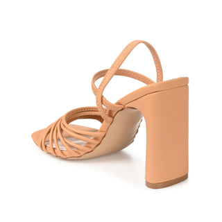 HERA STRAPPY HEELS IN FAUX LEATHER