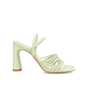 HERA STRAPPY HEELS IN VEGAN LEATHER - Sage