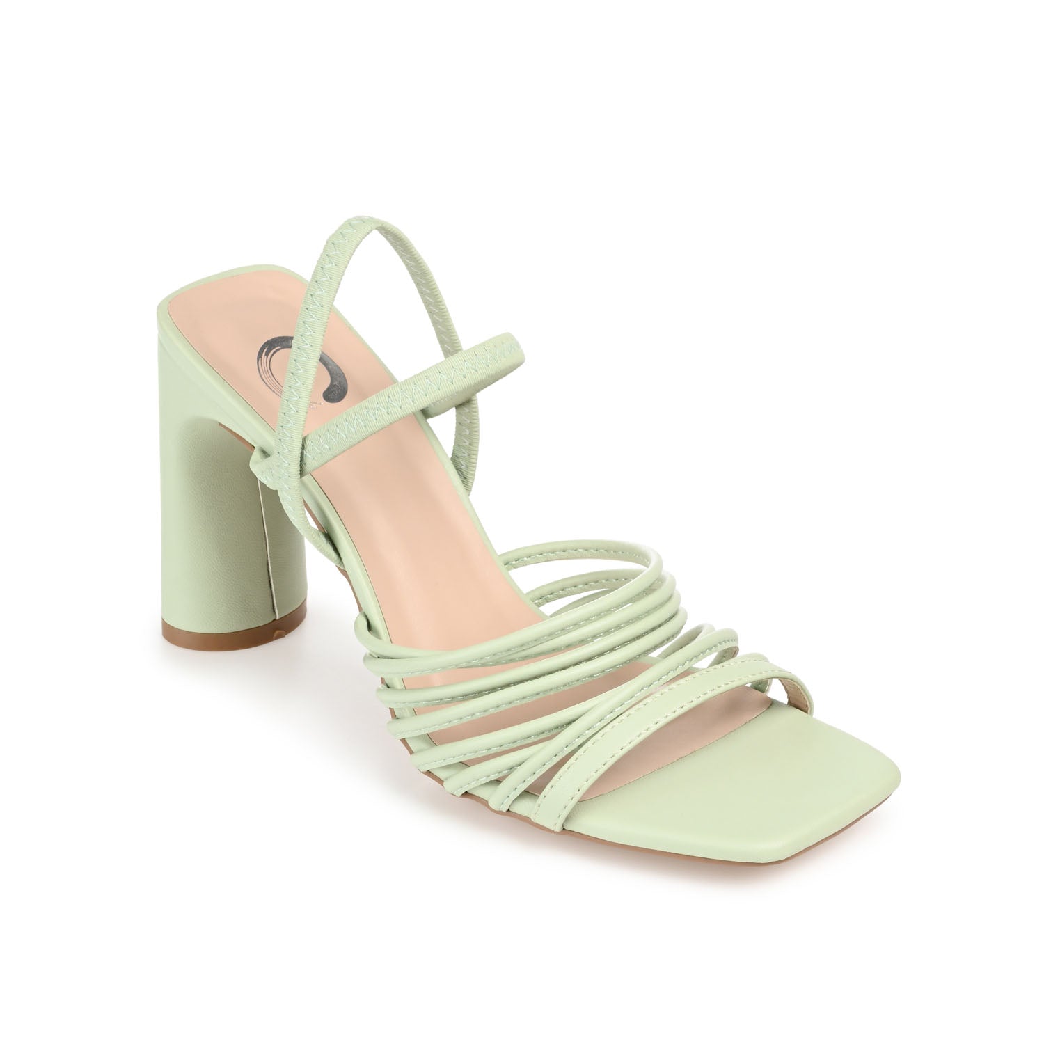 HERA STRAPPY HEELS IN VEGAN LEATHER - Sage